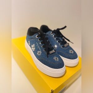 NWT Marc Jacobs the bold logo platform sneaker - medium denim size 36 (6)